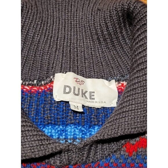 Vintage‎ DS Duke Fair Isle Style Collared Sweater Size M - Picture 3 of 6